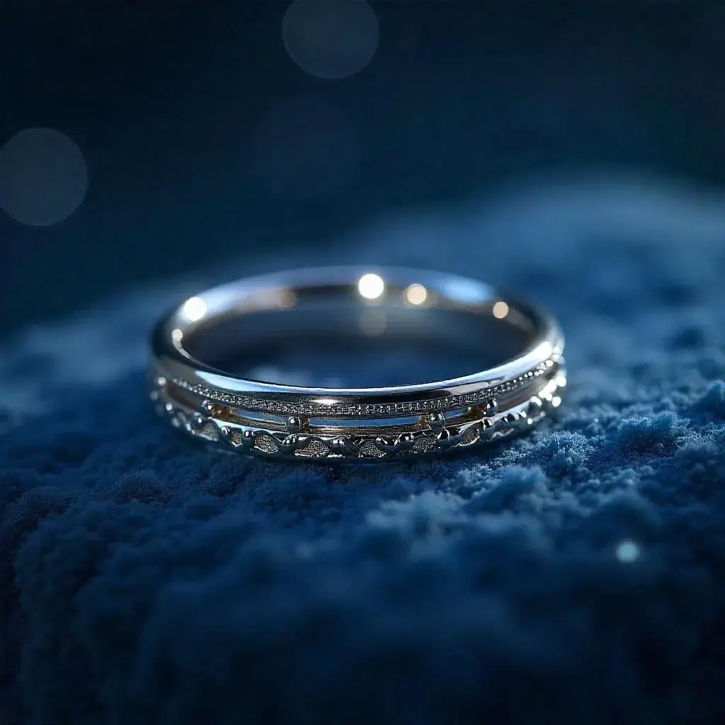 Silver ring as a gift
