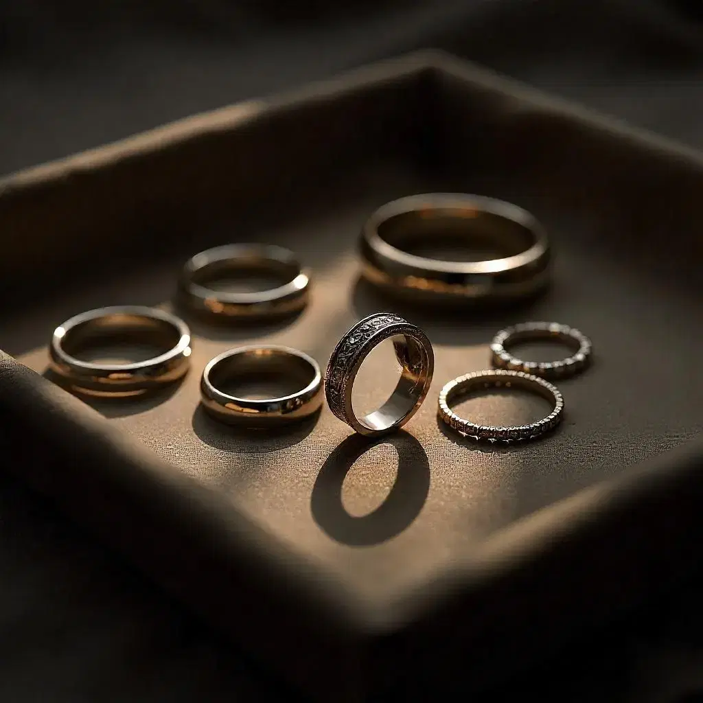 Silver jewelry reflecting moonlight